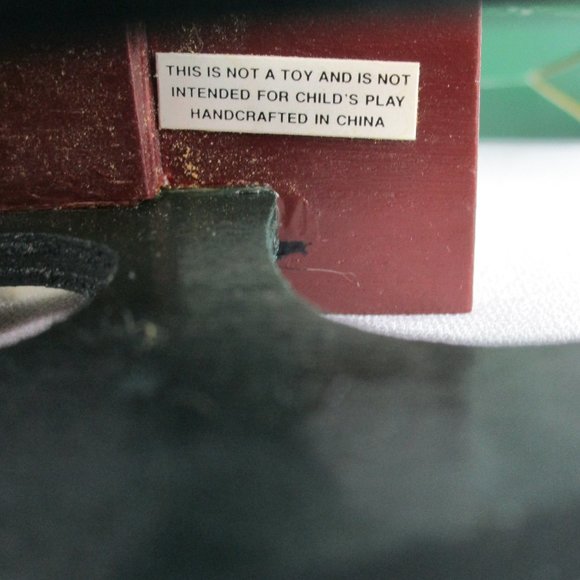 VTG Merry Brite Wood Rocking Horse Christmas Decor - Picture 5 of 10